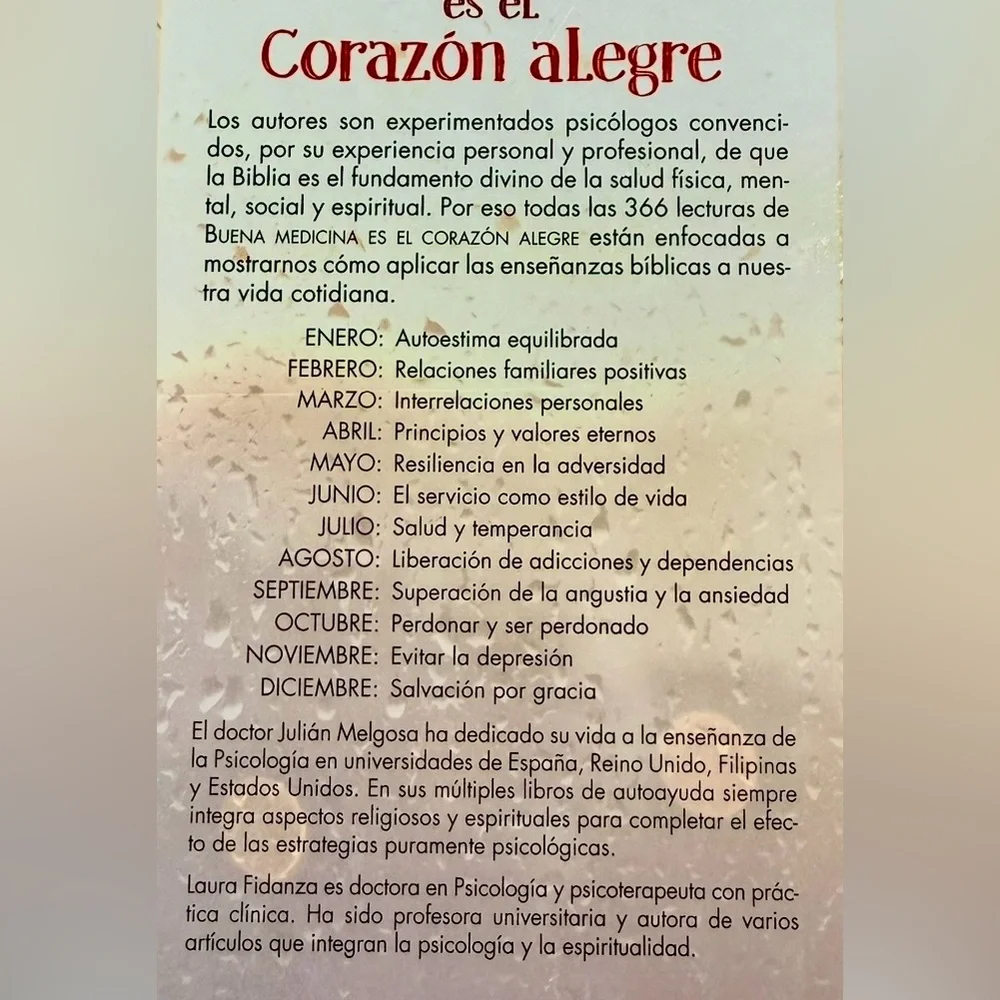 Daily Devotional Book in Spanish “Buena Medicina es el Corazón Alegre”
